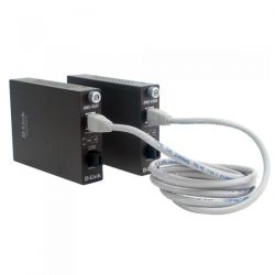 DMC-920T/B7A, 10/100BASE-TX to 100BASE-FX Single-mode Fiber (20km, SC, TX 1550nm, RX 1310nm) Dual-wavelength Media Converter