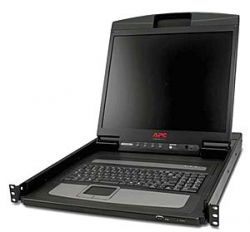 AP5717R, APC 17" Rack LCD Console rack-mountable 1U keyboard, mouse, optional integrated KVM Switch - Russian