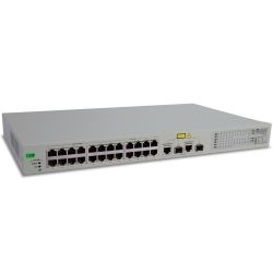 AT-FS750/24POE, Коммутатор Allied Telesis AT-FS750/24POE управляемый 24*10/100TX 2*10/100/1000T ports with shared 2*SFP slots Smart Switch Web Mngd POE