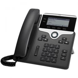 CP-7821-K9, IP телефон Cisco CP-7821 2 линии SIP, 2 x FE PoE, LCD 396x162 BW, гарнитура RJ-9