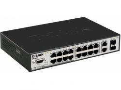 DES-3200-18/B1A, D-Link 16-Port 10/100Mbps + 1 100/1000 SFP + 1 Combo 1000BASE-T/SFP L2 Management Switch with 1 100/1000 SFP port and 1 combo 1000Base-T/SFP port