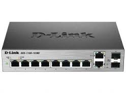 DGS-1100-10/ME, Коммутатор D-Link DGS-1100-10/ME 2 уровня с 8 портами 10/100/1000Base-T и 2 комбо-портами 100/1000Base-T/SFP