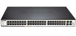 DGS-3120-48TC/A2AEI, D-Link 48-Port Managed L2+ Gigabit Switch, physical stacking