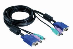 DKVM-CB, D-Link DKVM-CB, Cable Kit for DKVM Products, PS/2 keyboard cable, PS/2 mouse cable, Monitor cable, 1.8m