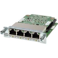EHWIC-4ESG-P, Модуль Cisco EHWIC-4ESG-P 4 port 10/100/1000 Ethernet switch interface card w/PoE