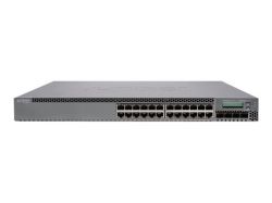 EX3300-24P, Коммутатор Juniper EX3300-24P EX3300 24-port 10/100/1000BaseT (24-ports PoE+) with 4 SFP+ 1/10G uplink ports (optics not included)