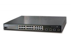 FGSW-2620VMP4,SNMP Managed 24-Port 802.3af 10/100 PoE Ethernet Switch + 2-Port Gigabit (400W)