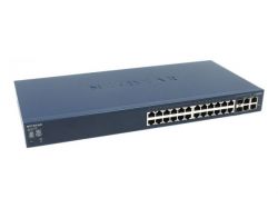 FS728TSEU, NETGEAR Managed Smart-switch with 24FE+2GE+2SFP(Combo) ports, stackable