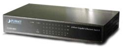 GSD-803,8-Port 10/100/1000Mbps Gigabit Ethernet Switch (External Power) - Metall Case