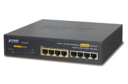 GSD-804P,10" 8-Port 10/100/1000 Gigabit Ethernet Switch with 4-Port 802.3af PoE Injector