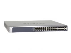GSM7228S-100NES, NETGEAR Managed L2 switch with CLI(RS232/MiniUSB), 20GE+4SFP (Combo)+ 2xSFP+/10G RJ45 Combo ports and 2 slots for 10GE modules, stackable, with optional L3 feature set update