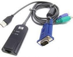 580649-001, Кабель HP 580649-001 KVM Virtual Media CAC Interface Adapter 520-605-502 RJ45 - Video&2xPS2&1xUSB