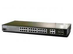 IGSW-2840,IP30 19" Rack Mountable Industrial Ethernet Switch, 24*100TX + 4*1000TP/SFP (-30 - 75 C)