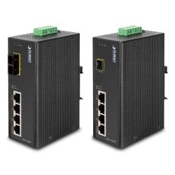 ISW-514PT,IP30 4-Port/TP + 1-Port Fiber(SC-2KM) POE Industrial Fast Ethernet Switch (-40 to 75 C)