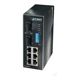 ISW-802M,IP30  SNMP 6-Port/TP + 2-Port Fiber (SC, MM) Industrial Fast Ethernet Switch