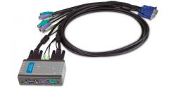 KVM-121, D-Link KVM-121, 2-port KVM Switch with build in cables, AT&PS/2, Audio Support