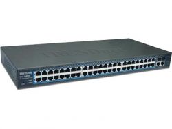 TEG-2248WS, TRENDnet TEG-2248WS Gigabit Web Smart Switch, Metal, 48x10/100Mbps, 4xGigabit and 2xMini-GBIC (shared),VLAN, QoS and Trunking