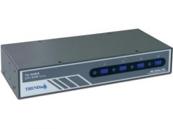 TK-404KR, TRENDnet 4-х портовый стоечный коммутатор КВМ (DVI,аудио)