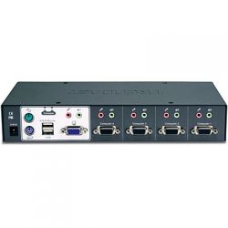 TK-423K, TRENDNET TK-423K Четырёхпортовый КВМ-переключатель с интерфейсами VGA, USB, PS/2 и поддержкой аудио