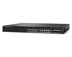 WS-C3850-24PW-S, Коммутатор Cisco WS-C3850-24PW-S= Cisco Catalyst C3850-24PW Switch Layer 3 - 24x10/100/1000 Ethernet POE+ ports with 5 Access Point licenses - IP Base - managed- stackable