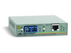AT-MC103LH-YY, Allied Telesis 100TX (RJ-45) to 100FX (SC) single-mode fiber (40km) media converter