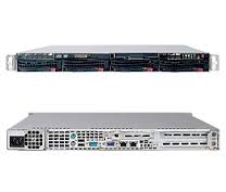 SYS-5015B-NTB, Серверная платформа Supermicro SYS-5015B-NTB 1U / 1xLGA775 / i3210 / FSB 1333 / 4xDDR2-667 / 4xSATA(HS) / 2Glan / VGA / 300W 