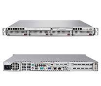 SYS-5015M-UB, Серверная платформа Supermicro SYS-5015M-UB, 1U (Black), FSB 1066/800, DDR2 667/533, 4xSATA, 1 Universal I/O, DVD, 560W 