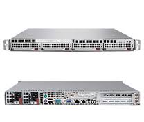 SYS-5015M-URB, Серверная платформа Supermicro SYS-5015M-URB, 1U (Black), FSB 1066/800, DDR2 667/533, 4xSATA, 1 Universal I/O, 2*450W 