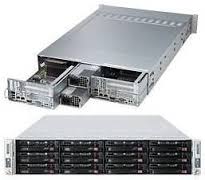 SYS-6027TR-D71RF+, Серверная платформа Supermicro SERVER SYS-6027TR-D71RF+ (2xX9DRT-HF+, CSE-827HD-R1K28MB) (2 nodes, each: LGA2011 DUAL,C602,SVGA,SATA RAID,6x3.5'' HotSwap, 1x MicroLP PCI-E 3.0 x8 slot, LSI 2108 SAS2 RAID 0, 1, 5, 6, 10, 