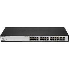 DGS-1224TP/GE, D-LINK DGS-1224TP/GE Управляемый коммутатор 24x10/100/1000Mbps PoE +4xSFP, 19'', Green Ethernet