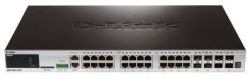 DGS-3420-28TC, D-Link DGS-3420-28TC, 24-ports 10/100/1000Base-T L2+ Stackable Management Switch with 4 Combo ports 10/100/1000Base-T/SFP and 4-ports SFP+