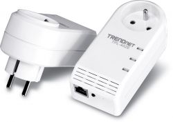 TPL-402E2K, TRENDNET TPL-402E2K Комплект из двух Powerline AV 500 Мбит/с адаптеров с интерфейсом Ethernet 10/100/1000 Мбит/с с розеткой