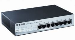 DES-1210-08P/A1A, D-Link WEB Smart III Switch with 8 PoE ports 10/100Mbps