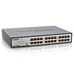 DGS-1024D/E1A, DGS-1024D/F1A, D-Link 24-ports UTP 10/100/1000BASE-T, Stand-alone Unmanaged Gigabit Switch, Metal Case, 19", (Green Ethernet)