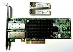 AJ763-63002, Сетевой адаптер HP AJ763-63002 StorageWorks FCA 82E (Emulex) LPE12002 2x8Гбит/сек Dual Port Fiber Channel HBA LP PCI-E4x