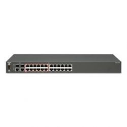 AL2500B11-E6, Nortel Ethernet Routing Switch 2526T-PWR with 24 10/100 ports (12 ports support PoE), 2 combo 10/100/1000 SFP ports, plus 2 1000BaseT rear ports & a 46cm stack cable. Includes Base Software License Kit (See