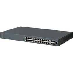 AL3500B01-E6, Nortel Ethernet Routing Switch 3526T with 24 10/100 ports, 2 combo 10/100/1000 SFP ports, plus 2 rear SFP ports (stack cable not included). Incl Base S/w Lic Kit. (RoHS compliant). (EU power cord).
