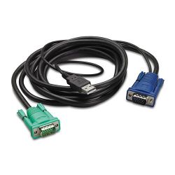 AP5822, APC INTEGRATED LCD KVM USB CABLE - 12 ft (3m)