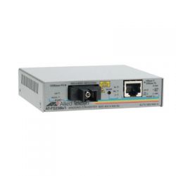 AT-FS238A/1-YY, Allied Telesis Single-fiber 10/100M bridging converter with 1310Tx/1550Rx, 15km reach, operating temperature of 65C