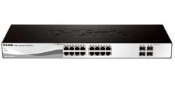 DGS-1210-20/B1A, D-Link DGS-1210-20, Gigabit Smart Switch with 16 10/100/1000Base-T ports and 4 Gigabit MiniGBIC (SFP) ports