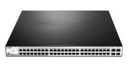 DGS-1210-52MP, Коммутатор D-Link DGS-1210-52MP Web Smart с 48 портами 10/100/1000Base-T с поддержкой РоЕ и 4 портами 1000Base-X SFP
