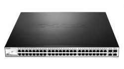 DGS-1210-52P, Коммутатор D-Link DGS-1210-52P Web Smart с 48 портами 10/100/1000Base-T (24 порта с поддержкой PoE) и 4 портами 1000Base-X SFP
