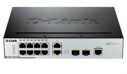 DGS-3000-10TC/A1A, D-Link 8-Port 10/100/1000 Base-T + 2 Combo 10/100/1000BASE-T/SFP ports, L2 Management Switch