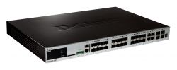 DGS-3420-28SC, D-Link DGS-3420-28SC, 24-ports SFP L2+ Stackable Management Switch with 4 Combo ports 10/100/1000Base-T/SFP and 4-ports SFP+