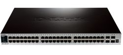 DGS-3420-52T, D-Link DGS-3420-52T, 48-ports 10/100/1000Base-T L2+ Stackable Management Switch with 4-ports SFP+