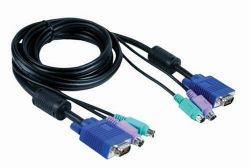 DKVM-CB3, D-Link DKVM-CB3, Cable Kit for DKVM Products, PS/2 keyboard cable, PS/2 mouse cable, Monitor cable, 3m