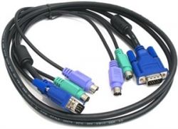 DKVM-CBC, Набор кабелей для KVM 2хPS/2 + монитор 1,8м