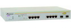 AT-GS950/8POE, Коммутатор Allied Telesis AT-GS950/8POE 8 port 10/100/1000TX WebSmart POE switch with 2 SFP bays