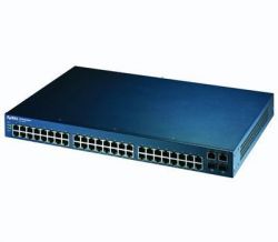 ES-3148, ZyXEL 48-портовый управляемый коммутатор L2+ Fast Ethernet с 4 портами Gigabit Ethernet из которых 2 совмещены с SFP-слотами
