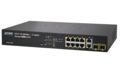 FGSD-1022P,SNMP Managed 8-Port 802.3af PoE Fast Ethernet Switch + 2-Port Gigabit (130W)